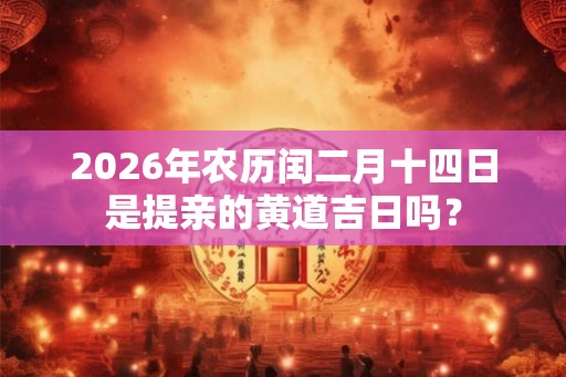 2026年农历闰二月十四日是提亲的黄道吉日吗？