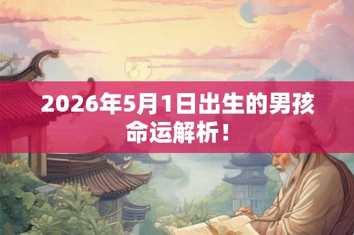 2026年5月1日出生的男孩命运解析！