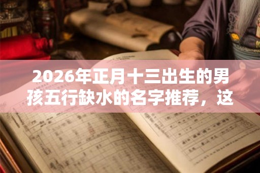 2026年正月十三出生的男孩五行缺水的名字推荐，这天不吉利？