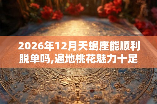 2026年12月天蝎座能顺利脱单吗,遍地桃花魅力十足