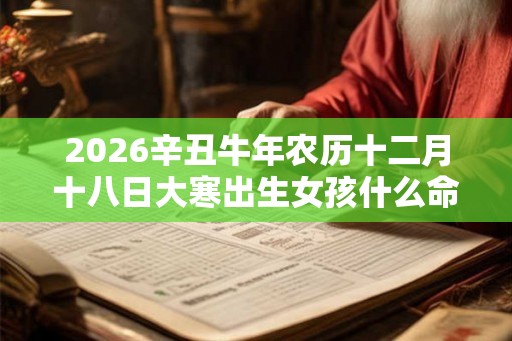 2026辛丑牛年农历十二月十八日大寒出生女孩什么命？