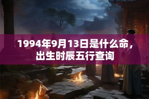 1994年9月13日是什么命，出生时辰五行查询
