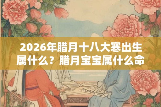2026年腊月十八大寒出生属什么？腊月宝宝属什么命？