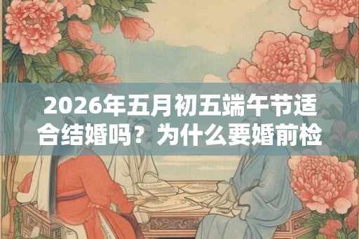 2026年五月初五端午节适合结婚吗？为什么要婚前检查？