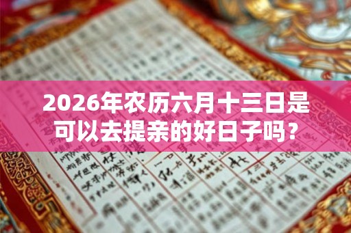 2026年农历六月十三日是可以去提亲的好日子吗？