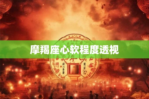 摩羯座心软程度透视