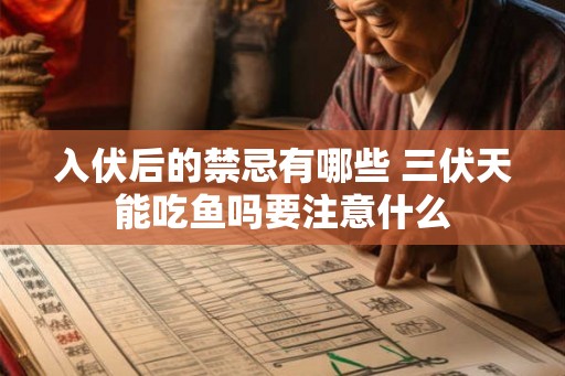 入伏后的禁忌有哪些 三伏天能吃鱼吗要注意什么 入伏后的禁忌有哪些 三伏天能吃鱼吗要注意什么
