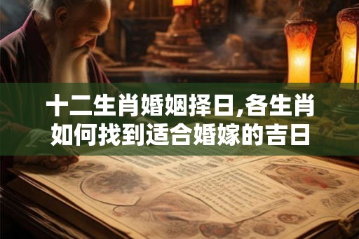 十二生肖婚姻择日,各生肖如何找到适合婚嫁的吉日