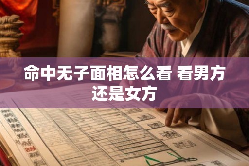 命中无子面相怎么看 看男方还是女方