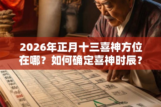 2026年正月十三喜神方位在哪？如何确定喜神时辰？