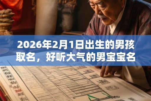 2026年2月1日出生的男孩取名，好听大气的男宝宝名字？