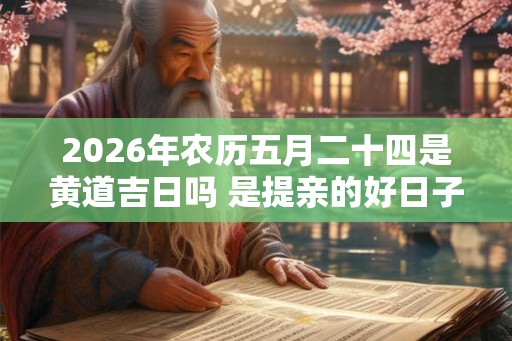 2026年农历五月二十四是黄道吉日吗 是提亲的好日子吗