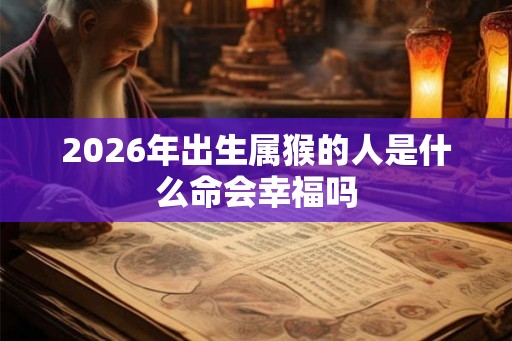 2026年出生属猴的人是什么命会幸福吗