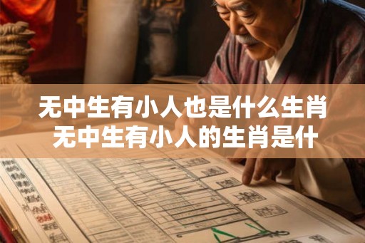 无中生有小人也是什么生肖 无中生有小人的生肖是什么