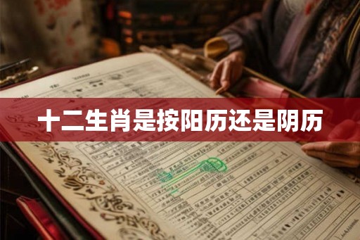 十二生肖是按阳历还是阴历