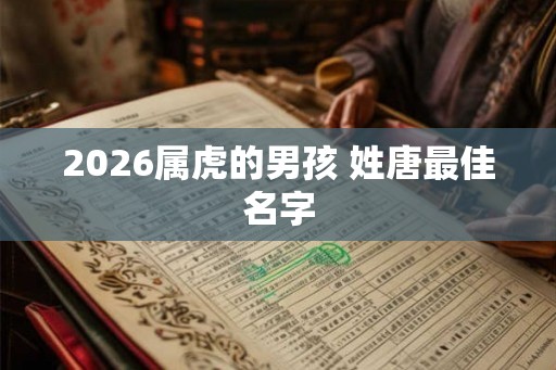 2026属虎的男孩 姓唐最佳名字