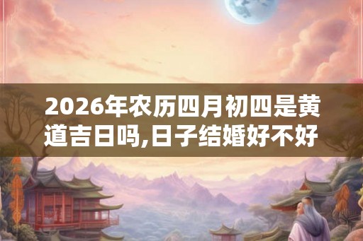 2026年农历四月初四是黄道吉日吗,日子结婚好不好？