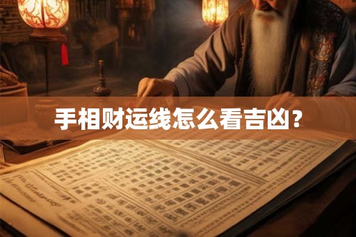 手相财运线怎么看吉凶？