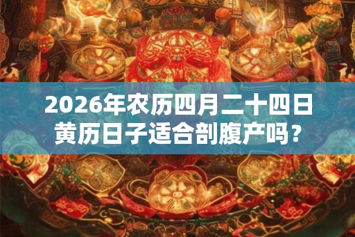 2026年农历四月二十四日黄历日子适合剖腹产吗？