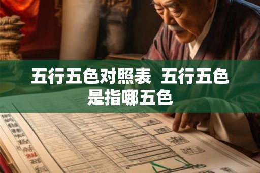 五行五色对照表  五行五色是指哪五色