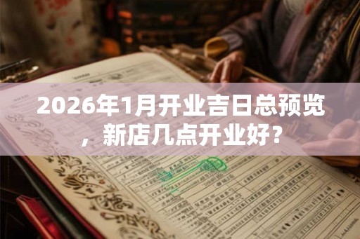 2026年1月开业吉日总预览，新店几点开业好？
