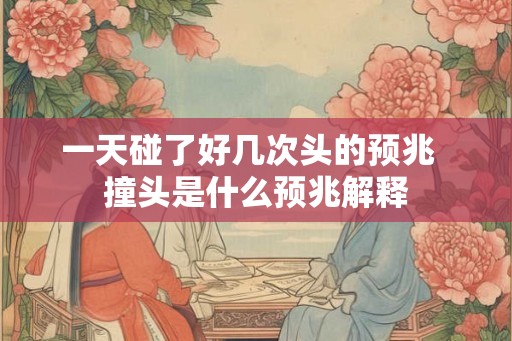 一天碰了好几次头的预兆  撞头是什么预兆解释