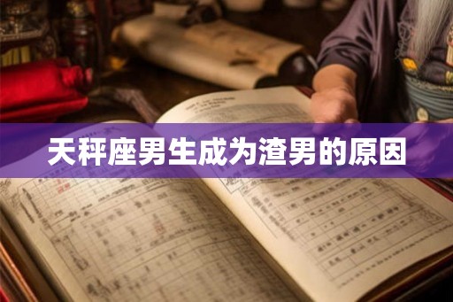 天秤座男生成为渣男的原因 天秤座男生成为渣男的原因