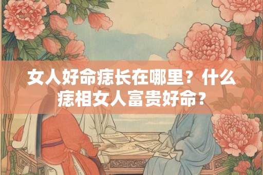 女人好命痣长在哪里？什么痣相女人富贵好命？