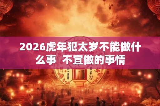 2026虎年犯太岁不能做什么事  不宜做的事情
