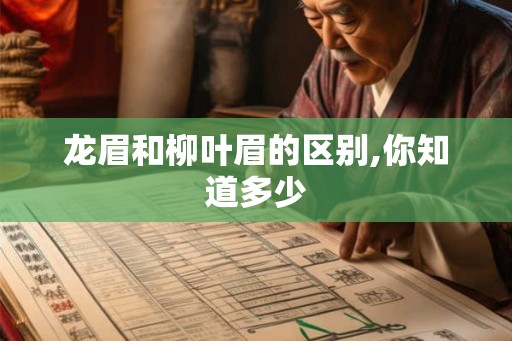 龙眉和柳叶眉的区别,你知道多少