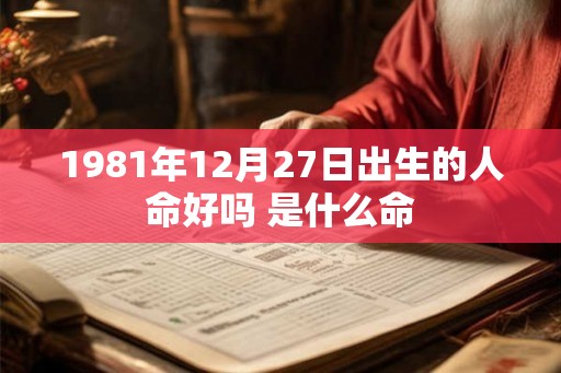 1981年12月27日出生的人命好吗 是什么命
