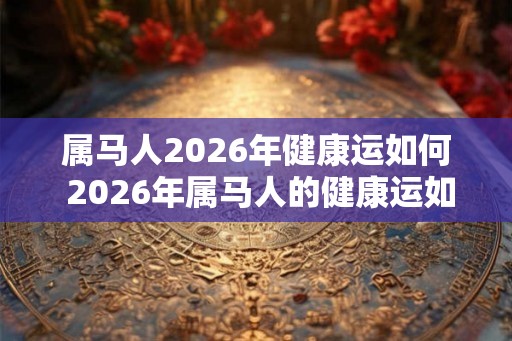 属马人2026年健康运如何 2026年属马人的健康运如何