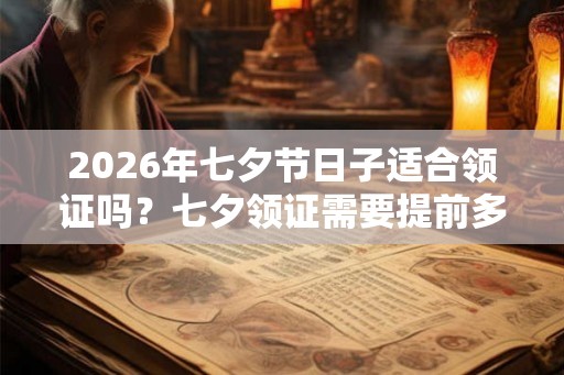 2026年七夕节日子适合领证吗？七夕领证需要提前多久预约？