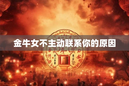 金牛女不主动联系你的原因