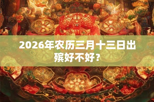 2026年农历三月十三日出殡好不好？
