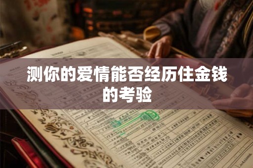 测你的爱情能否经历住金钱的考验