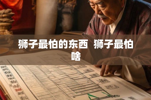 狮子最怕的东西  狮子最怕啥