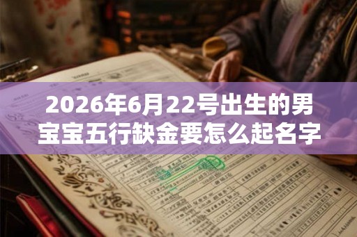 2026年6月22号出生的男宝宝五行缺金要怎么起名字