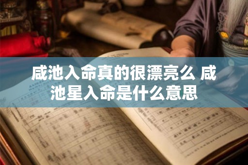 咸池入命真的很漂亮么 咸池星入命是什么意思