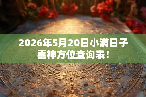 2026年5月20日小满日子喜神方位查询表！