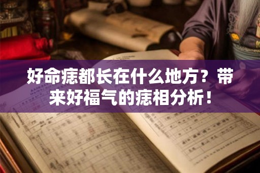 好命痣都长在什么地方？带来好福气的痣相分析！