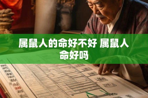 属鼠人的命好不好 属鼠人命好吗 属鼠人的命好不好 属鼠人命好吗