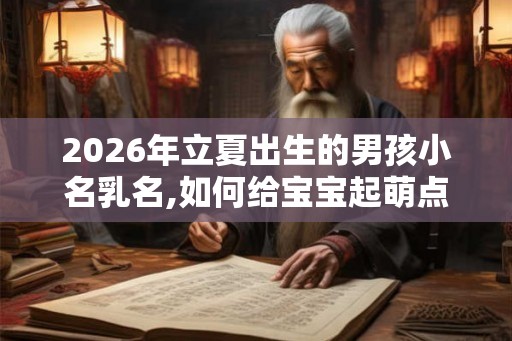 2026年立夏出生的男孩小名乳名,如何给宝宝起萌点的乳名？