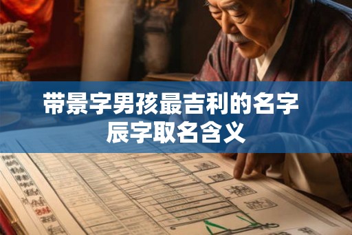 带景字男孩最吉利的名字 辰字取名含义 带景字男孩最吉利的名字 辰字取名含义