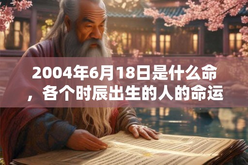2004年6月18日是什么命，各个时辰出生的人的命运