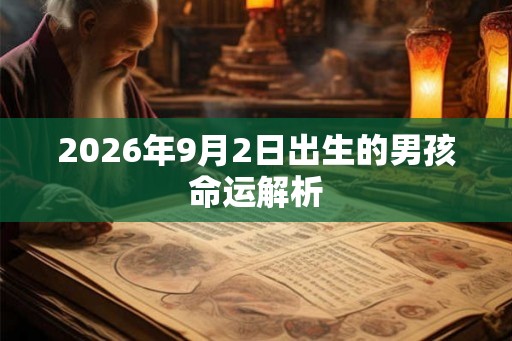 2026年9月2日出生的男孩命运解析
