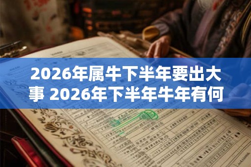 2026年属牛下半年要出大事 2026年下半年牛年有何重大事件
