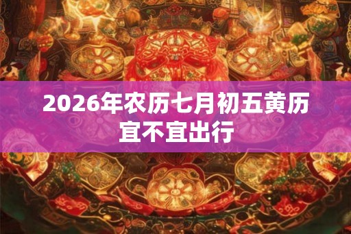 2026年农历七月初五黄历宜不宜出行 2026年农历七月初五黄历宜不宜出行