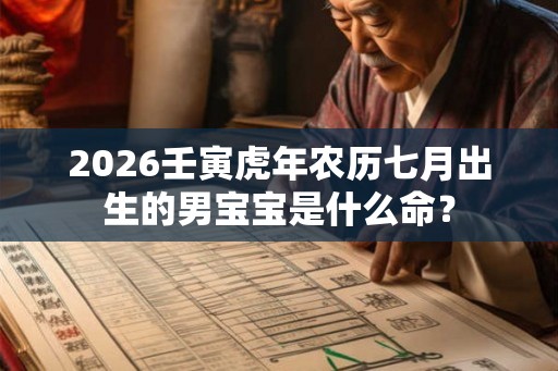 2026壬寅虎年农历七月出生的男宝宝是什么命？