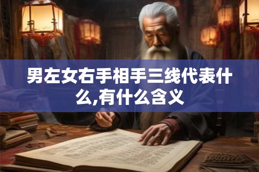 男左女右手相手三线代表什么,有什么含义